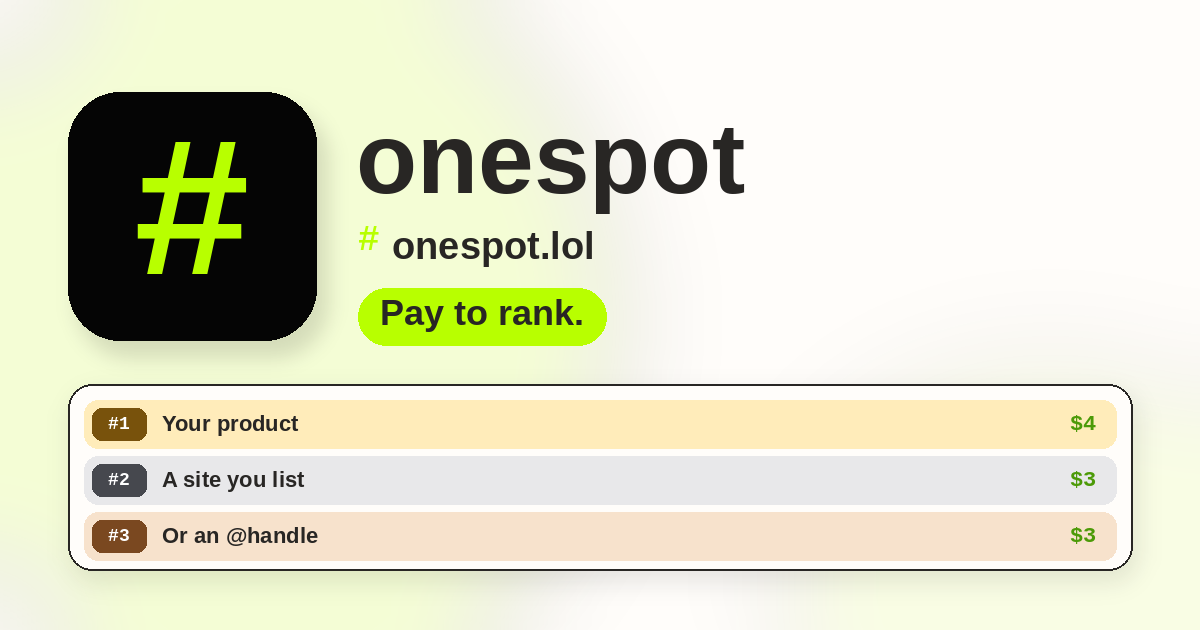 onespot.lol Open Graph preview
